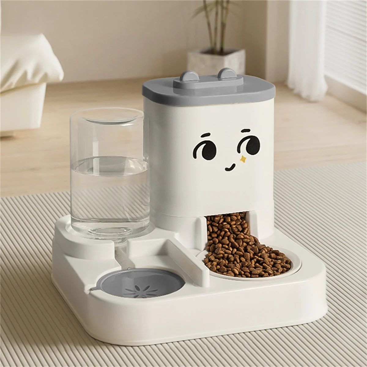 Dispensador Automático de Comida y Agua para Mascotas – Diseño Divertido y Gran Capacidad