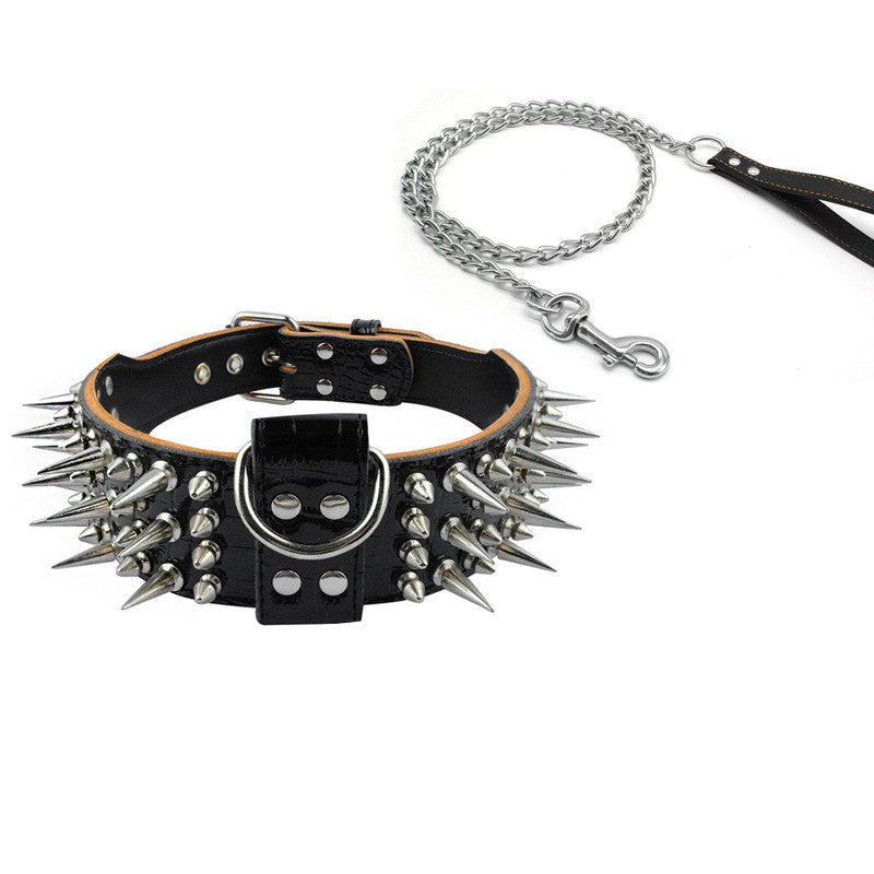 Collar Antimordida con Tachuelas para Perros – Estilo y Resistencia para Razas Fuertes