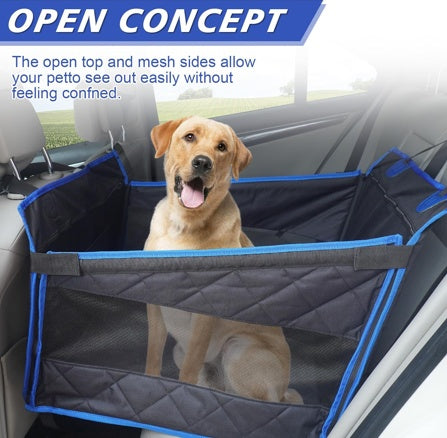 Funda Impermeable para Asiento Trasero de Coche – Con Ventana de Malla y Bolsillos de Almacenaje