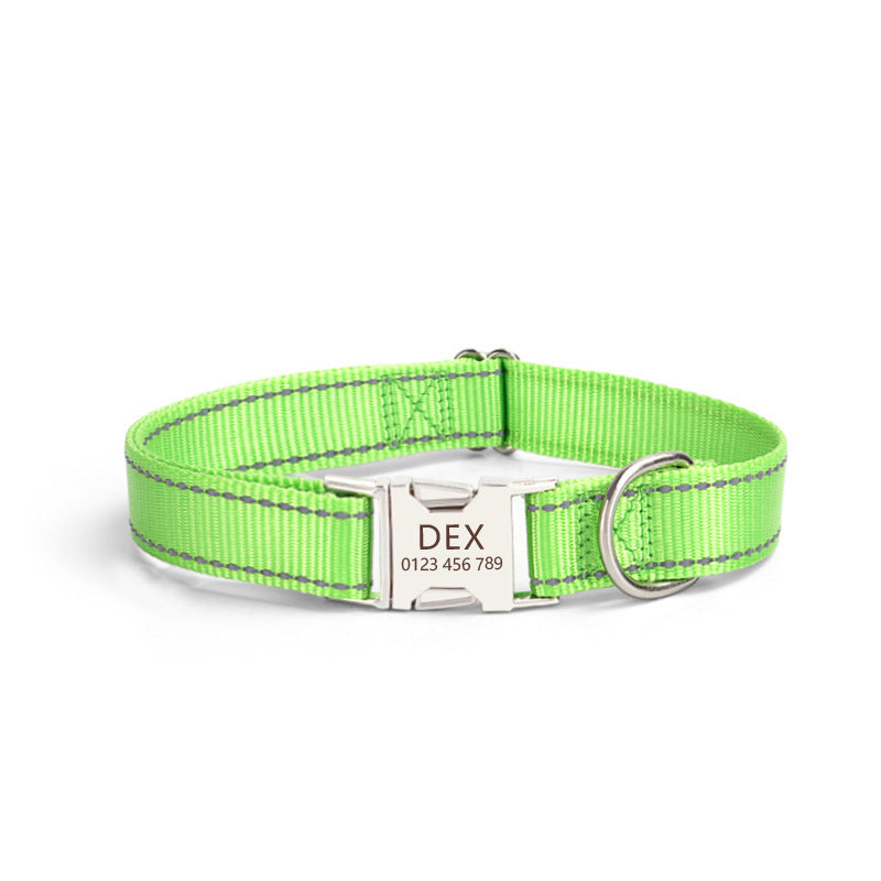 Collar de Nylon Reflectante para Perros – Visibilidad y Estilo en Cada Paseo