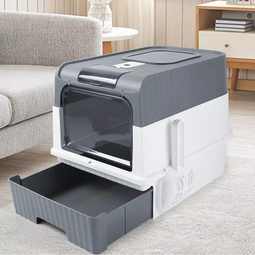 Arenero Grande “DrawerClean” – Higiene y Comodidad para Gatos