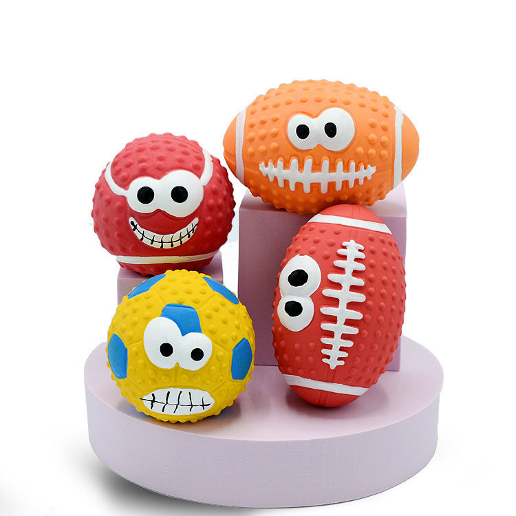 Mordedor “Fútbol Sonoro” de Látex – Resistente para Masticadores Activos y Juegos Interactivos