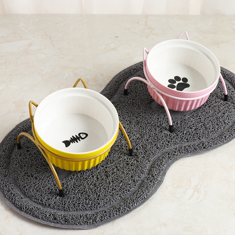 Comedero “Cuello Feliz” Antiestrés – Elevado y Ergonómico para Gatos