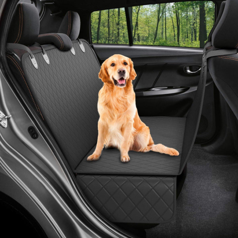 Funda de Asiento de Coche para Perros – Impermeable, con Ventana de Malla y Bolsillos de Almacenaje