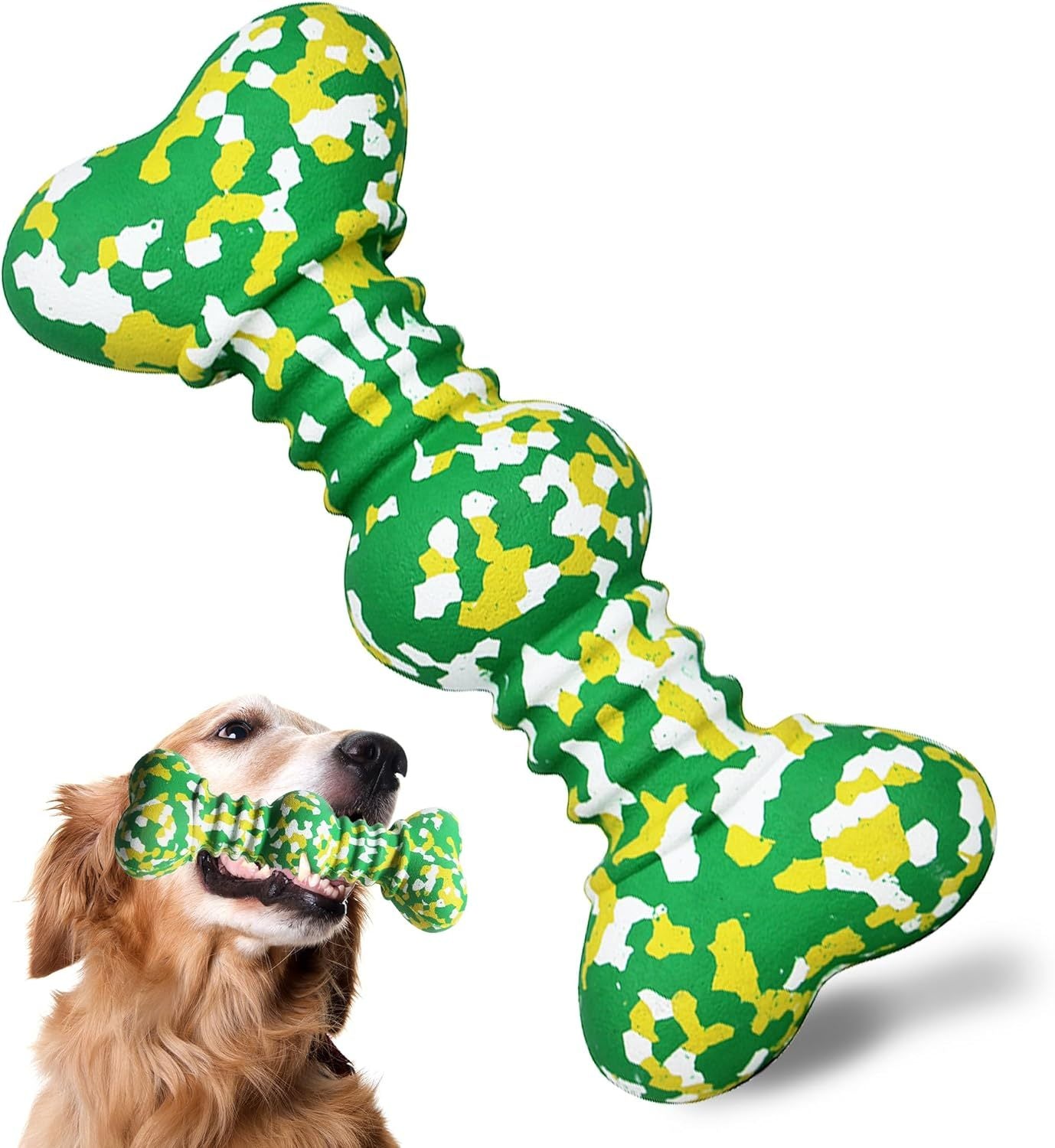 Mordedor Hueso de Goma Natural para Grandes Masticadores – Resistente, Interactivo y Saludable