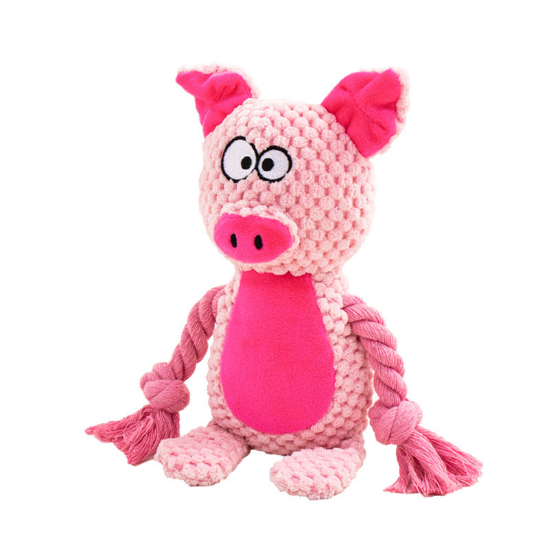 Juguete Interactivo “Peluche con Cuerda y Sonido” – Modelos Divertidos para Juegos de Tira y Afloja, Masticación y Entrenamiento