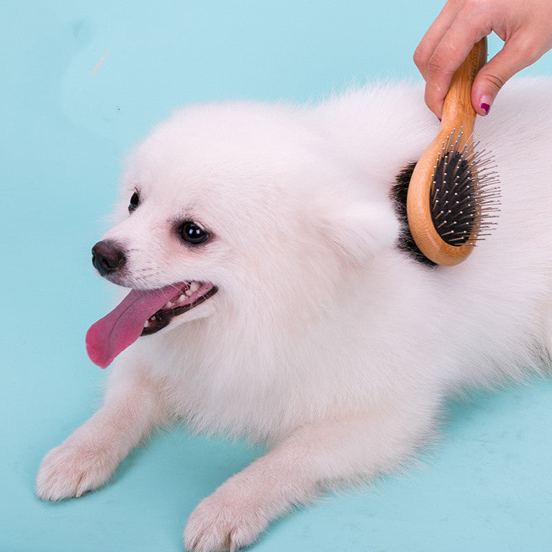 Cepillo Autolimpiante para Perros  – Peine de Acero Inoxidable con Botón de Limpieza Rápida