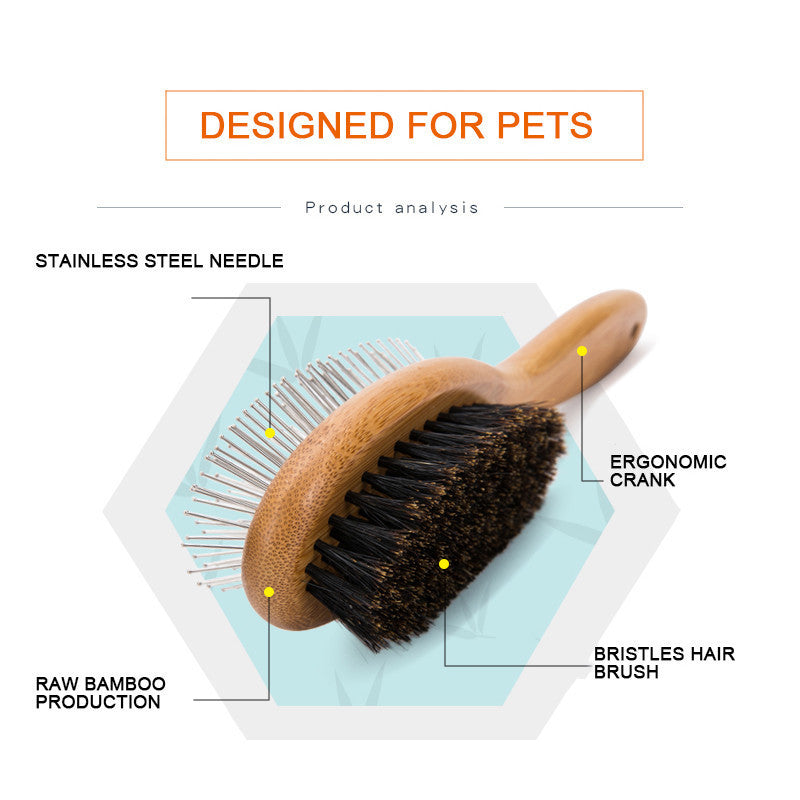 Cepillo Autolimpiante para Perros  – Peine de Acero Inoxidable con Botón de Limpieza Rápida