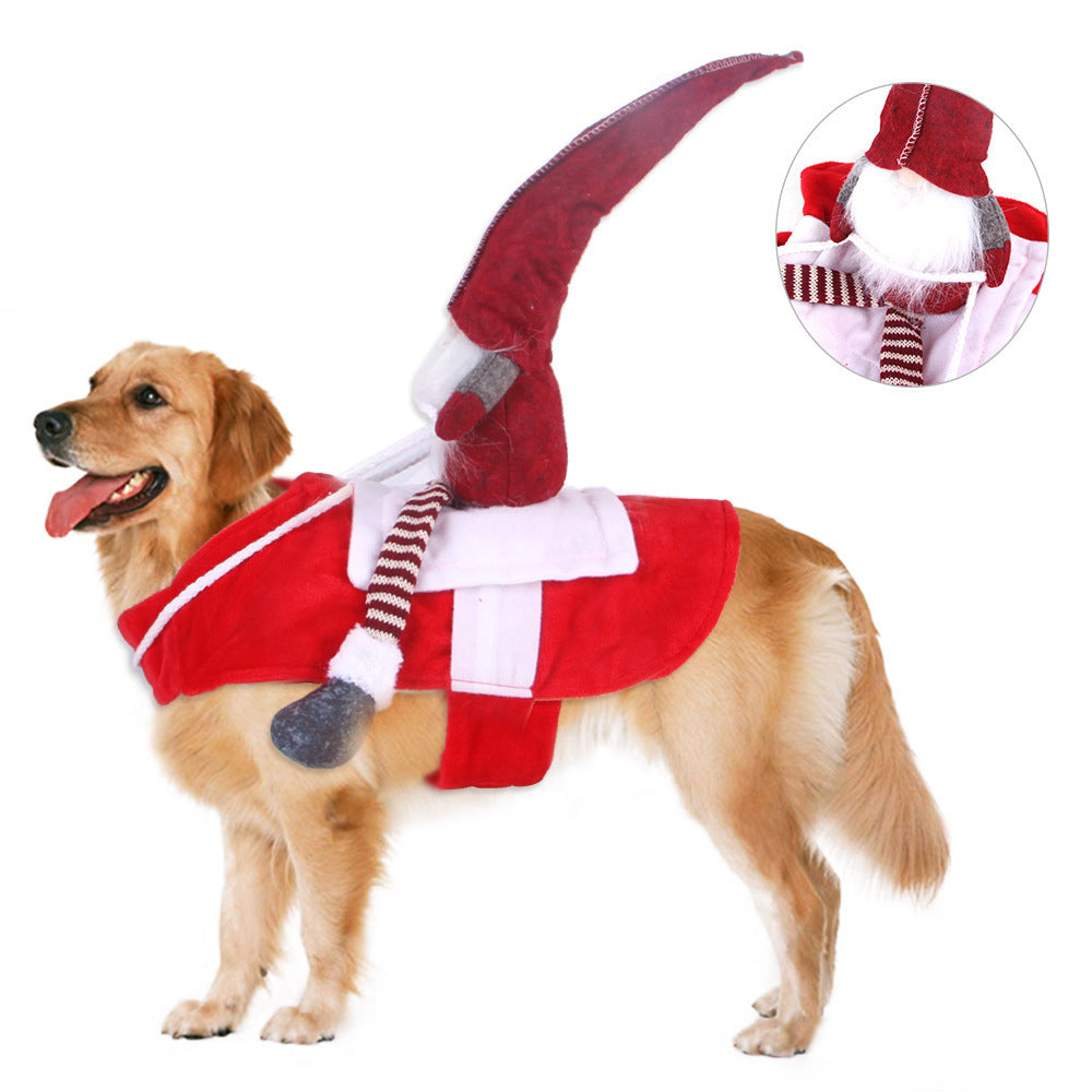 Disfraz de Navidad "Cabalgando" para Perros – ¡Encanto Festivo y Divertido!