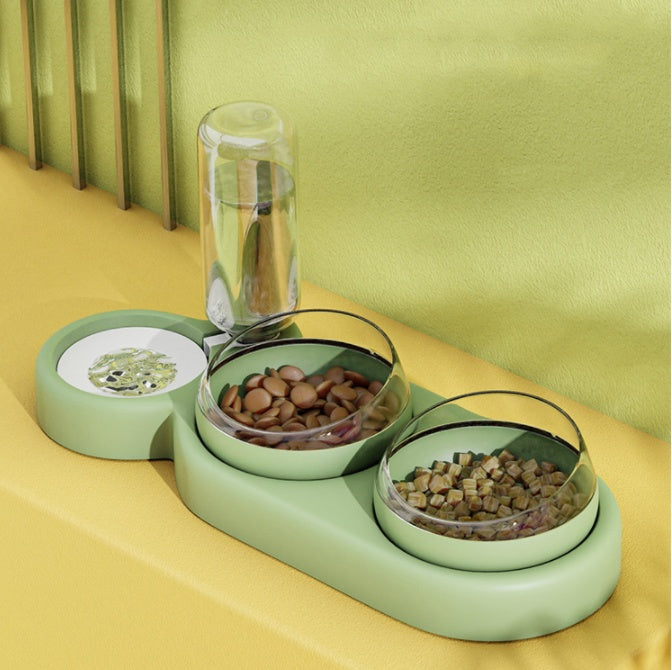 Dispensador Automático “Gravity Duo” – Comida e Hidratación sin Electricidad para Gatos