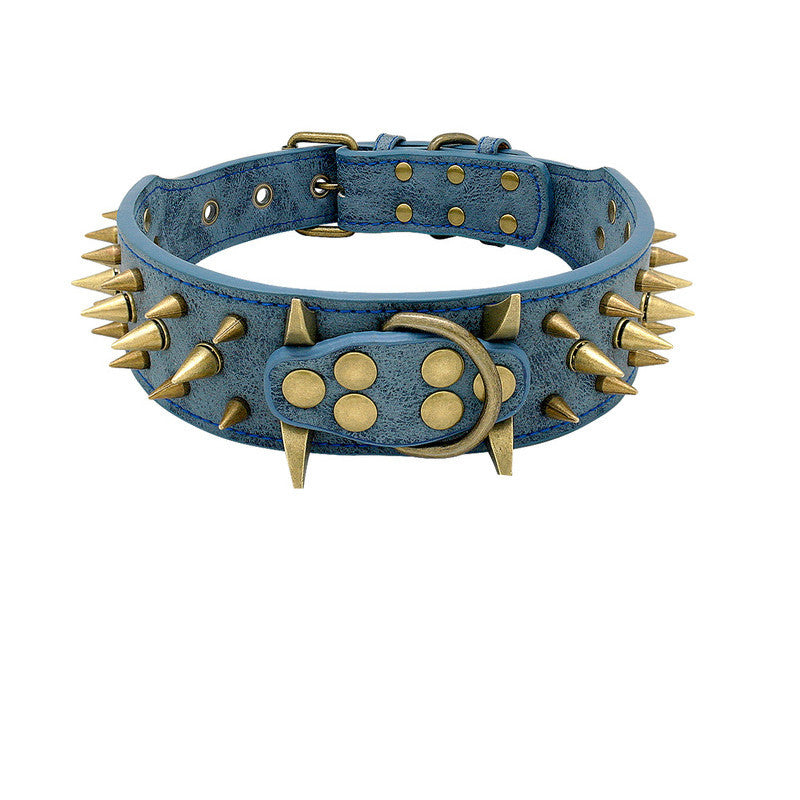 Collar Antimordida con Tachuelas para Perros – Estilo y Resistencia para Razas Fuertes