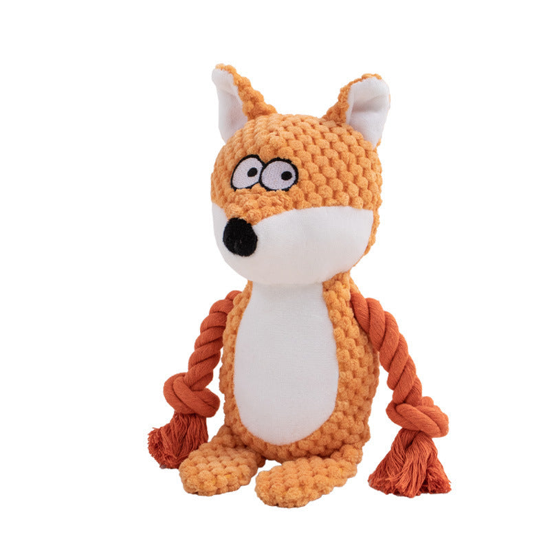 Juguete Interactivo “Peluche con Cuerda y Sonido” – Modelos Divertidos para Juegos de Tira y Afloja, Masticación y Entrenamiento