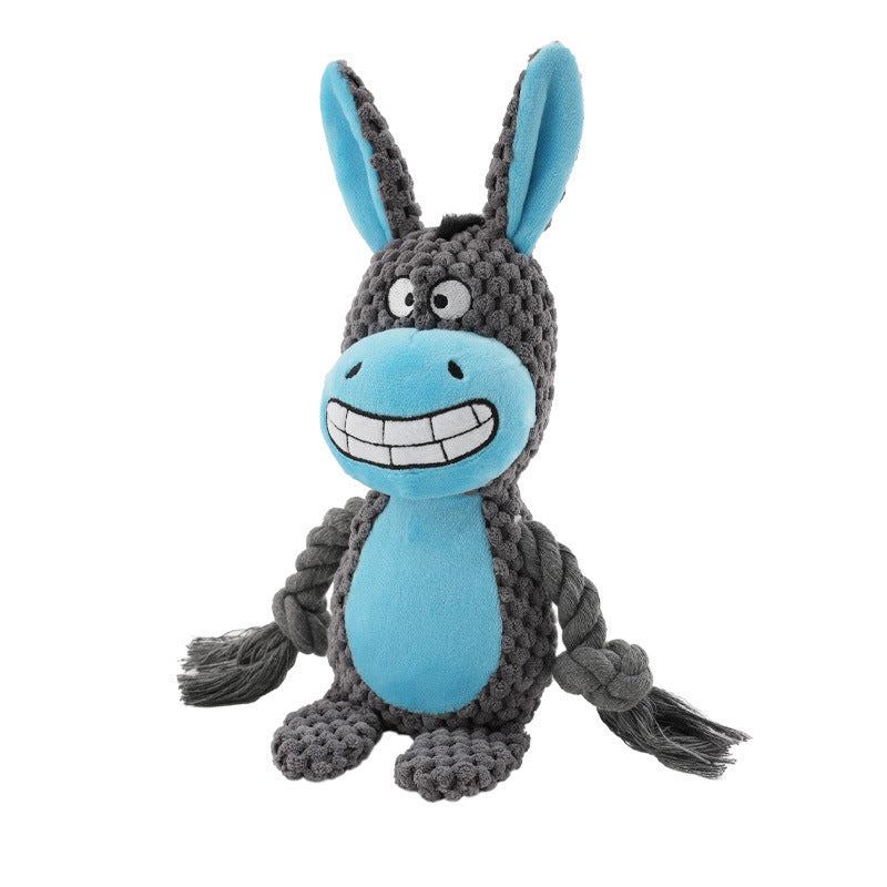 Juguete Interactivo “Peluche con Cuerda y Sonido” – Modelos Divertidos para Juegos de Tira y Afloja, Masticación y Entrenamiento