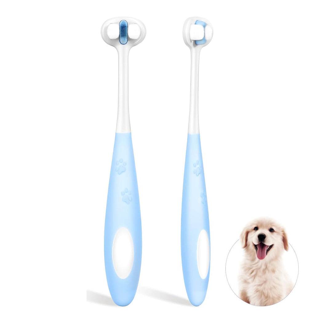 Cepillo de Dientes para Perros de Cerdas Nano Ultrafinas – Limpieza 3 en 1