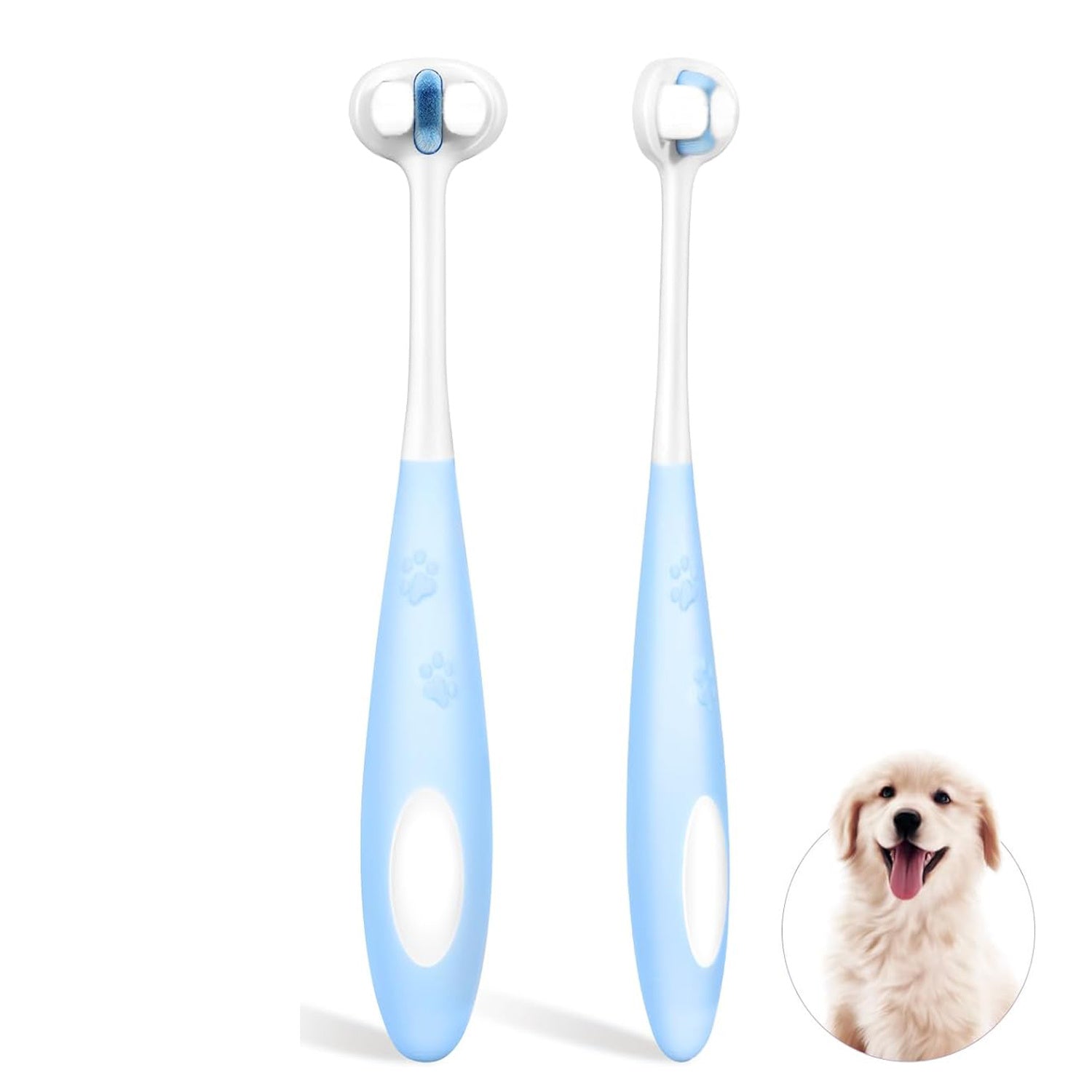 Cepillo de Dientes para Perros de Cerdas Nano Ultrafinas – Limpieza 3 en 1