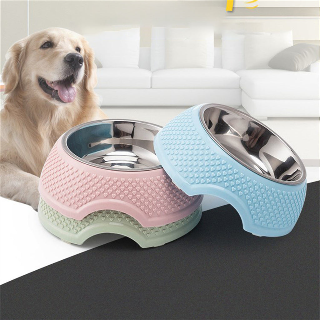 Comedero Antideslizante de Acero Inoxidable para Perros – Base Estable y Antigolpes