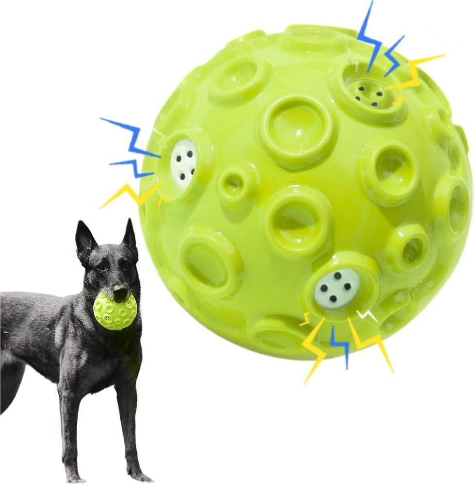 Mordedor “Pelota Mágica Chirriante” en Látex Elástico – Para Masticadores Fuertes de Todos los Tamaño
