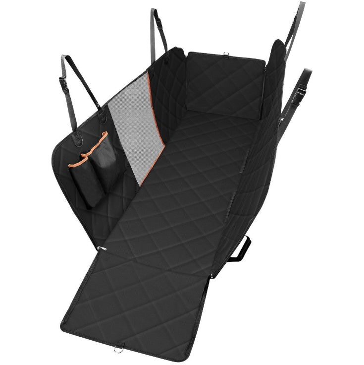 Funda de Asiento de Coche para Perros – Impermeable, con Ventana de Malla y Bolsillos de Almacenaje