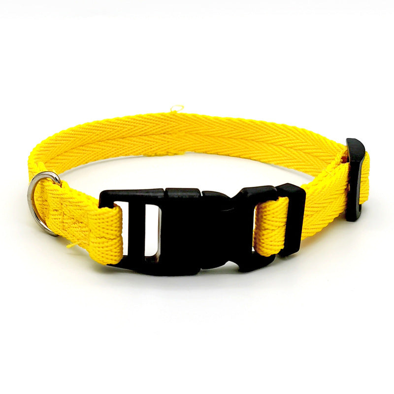 Collar Anti-Tensión de Color Sólido para Perros – Resistente, Ajustable y Seguro