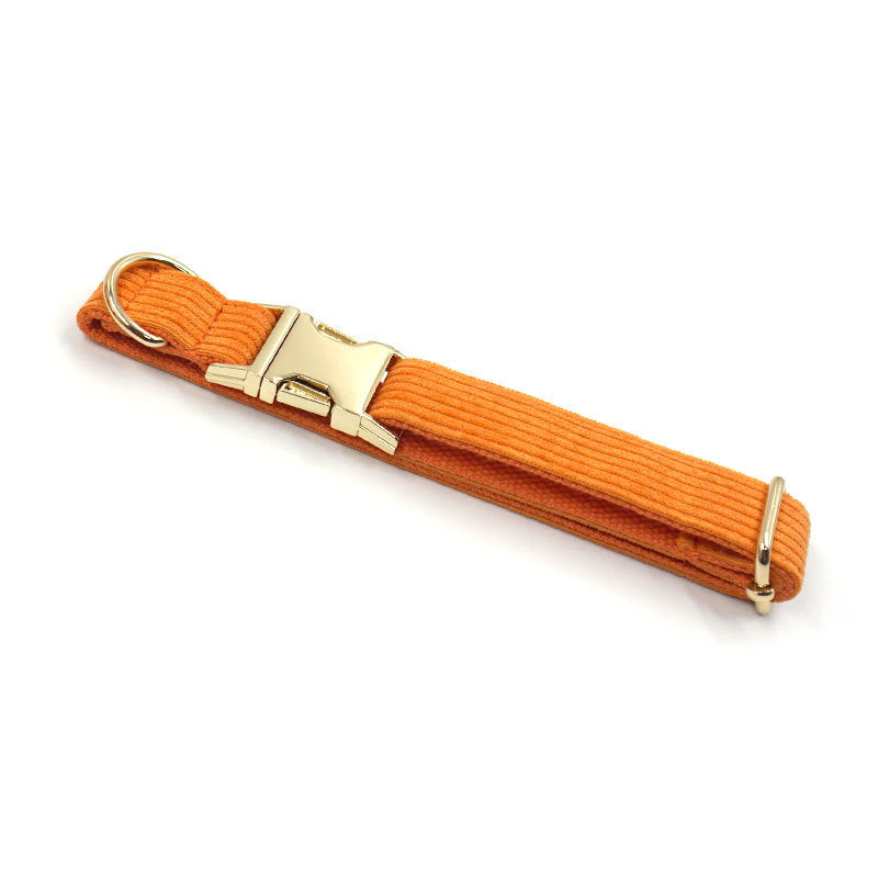 Collar de Pana Suave con Hebilla Metálica para Perros – Comodidad y Estilo Clásico