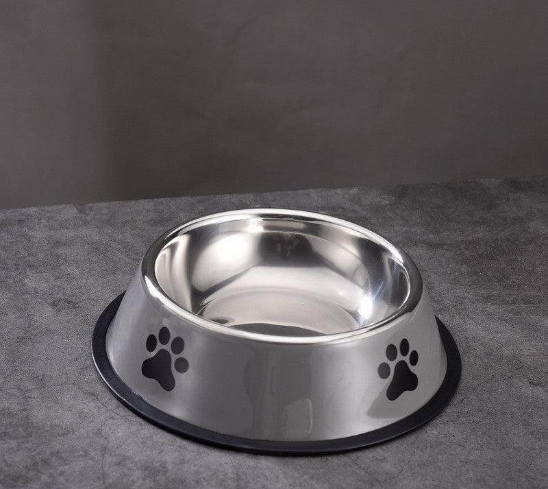 Comedero Antideslizante de Acero Inoxidable “Printy” – Estilo y Funcionalidad para Gatos