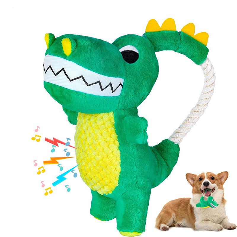 Juguete Peluche Chirriante de Dinosaurio – Suave, Interactivo y Duradero