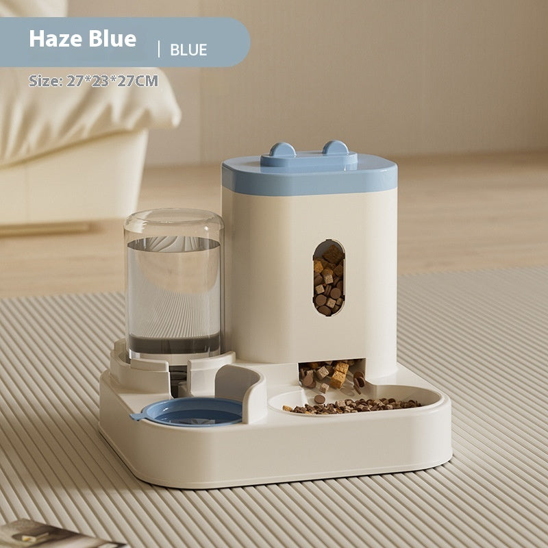 Dispensador Automático 2 en 1 de Comida y Agua para Perros – Antideslizante y con Botella Reemplazable