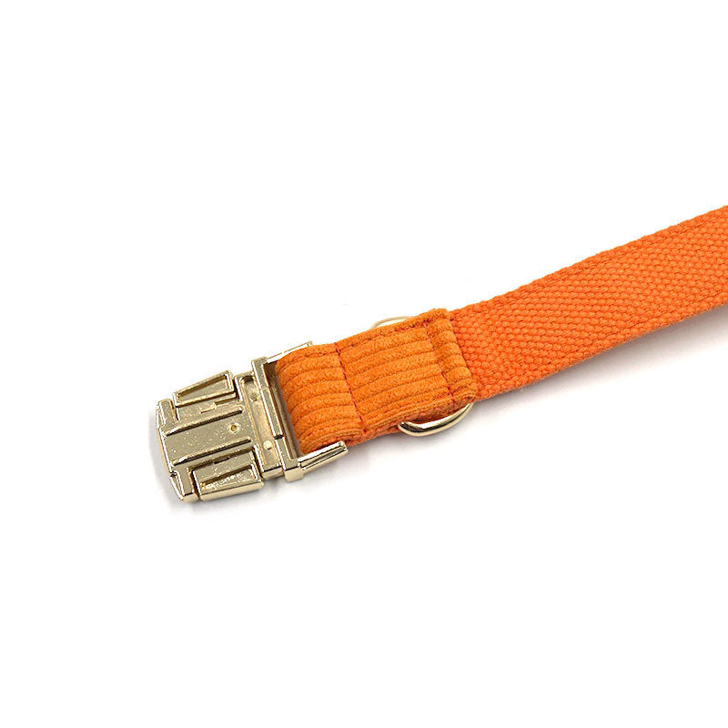 Collar de Pana Suave con Hebilla Metálica para Perros – Comodidad y Estilo Clásico