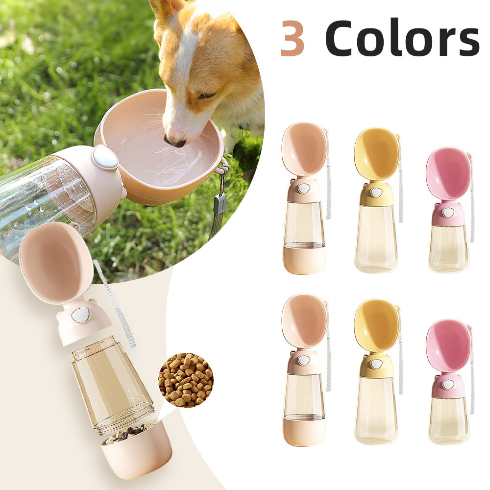 Botella Portátil 2 en 1 para Perros – Agua y Comida en un Solo Recipiente