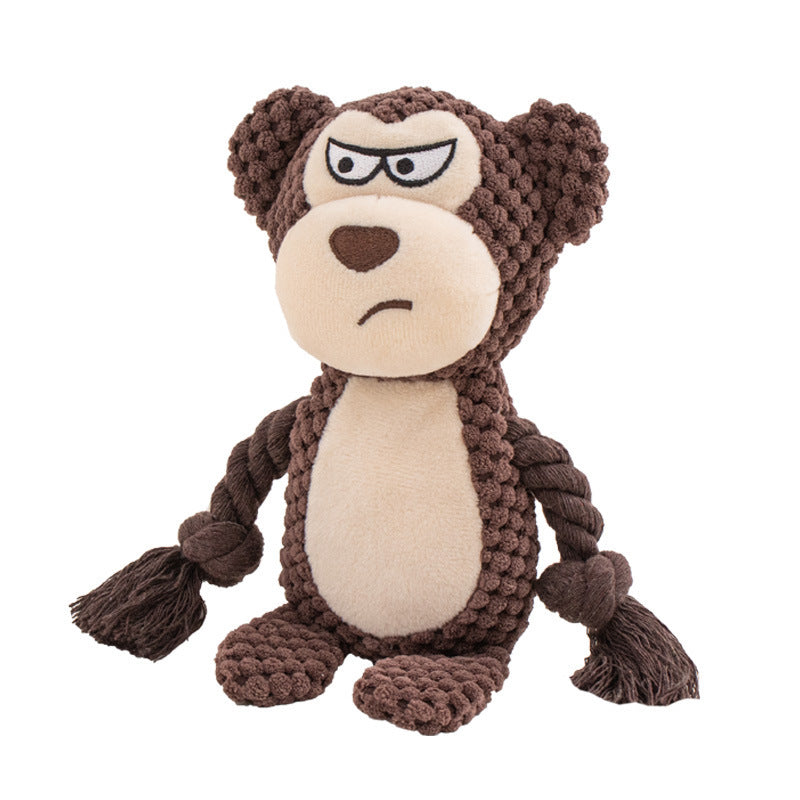 Juguete Interactivo “Peluche con Cuerda y Sonido” – Modelos Divertidos para Juegos de Tira y Afloja, Masticación y Entrenamiento