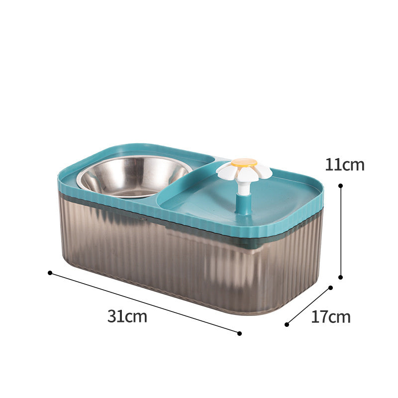 Dispensador Automático “HydraFeeder Plus” – Comida y Fuente de Agua Inteligente para Gatos
