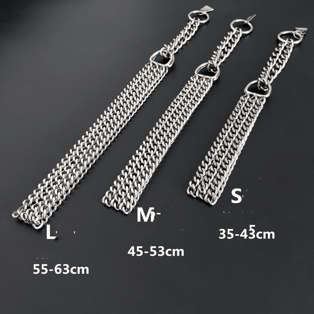 Collar de Cadena de Entrenamiento de Metal de Doble Fila – Resistente y Control Efectivo