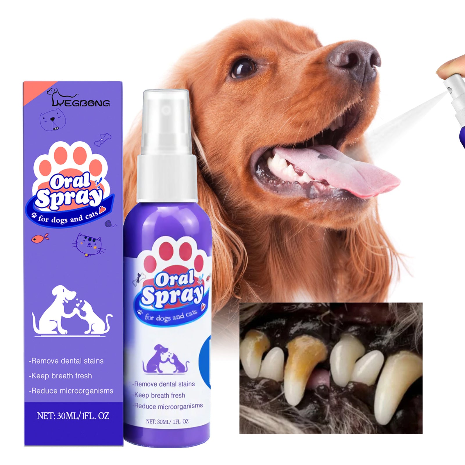 Spray Bucal para Perros – Limpieza Dental Sin Cepillado