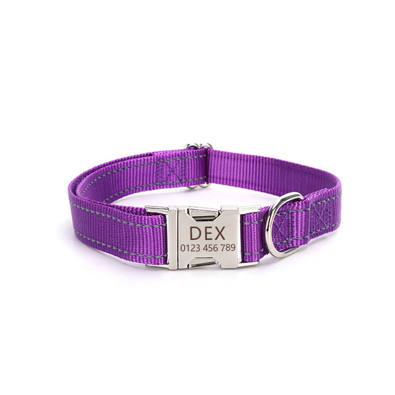 Collar de Nylon Reflectante para Perros – Visibilidad y Estilo en Cada Paseo