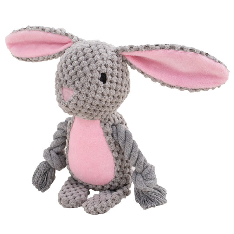 Juguete Interactivo “Peluche con Cuerda y Sonido” – Modelos Divertidos para Juegos de Tira y Afloja, Masticación y Entrenamiento