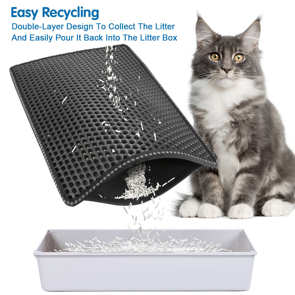Alfombrilla “Rice Trap” para Arenero – Doble Capa y Control de Arena para Gatos