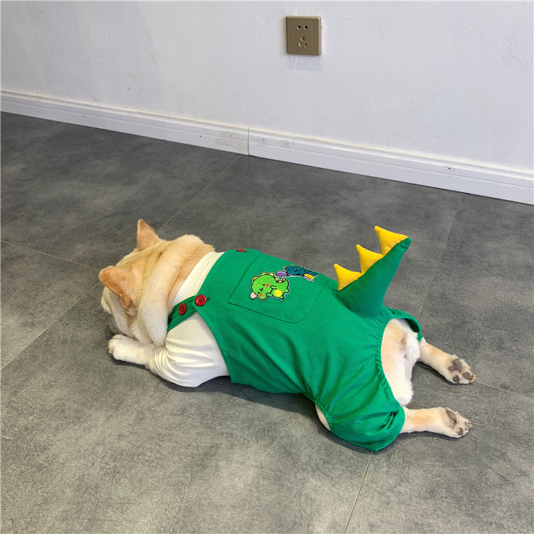 Pantalones con Tirantes para Perros – Diseño de Dinosaurio para Mascotas con Estilo