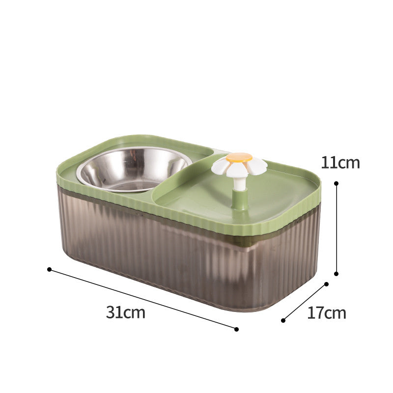 Dispensador Automático “HydraFeeder Plus” – Comida y Fuente de Agua Inteligente para Gatos
