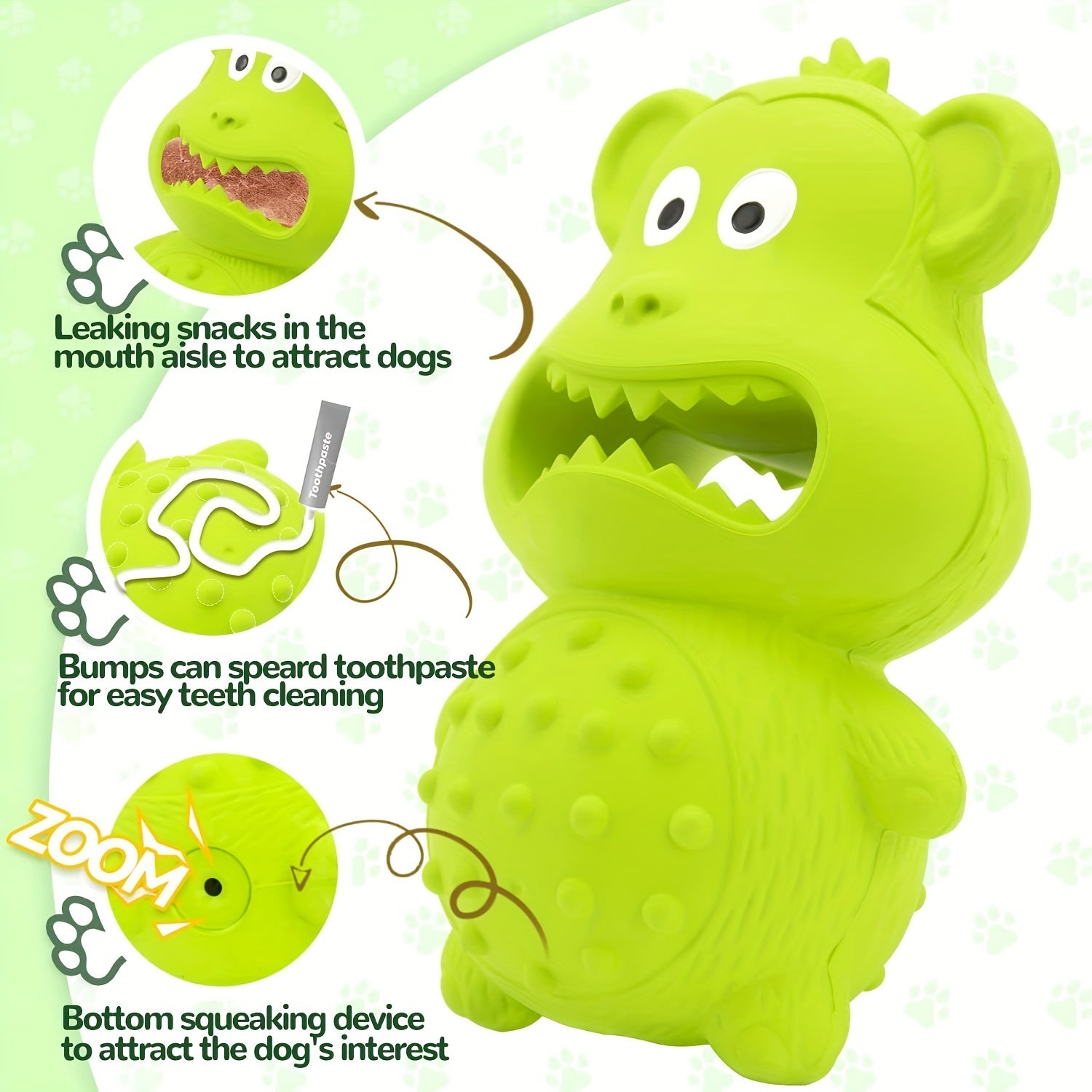 Juguete Mordedor de Goma “Mono” – Interactivo, Resistente y Higiene Dental para Perros