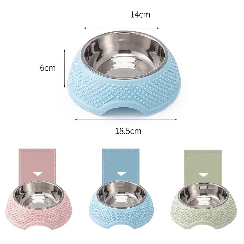 Comedero Antideslizante de Acero Inoxidable para Perros – Base Estable y Antigolpes