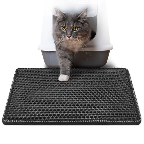 Alfombrilla “Rice Trap” para Arenero – Doble Capa y Control de Arena para Gatos