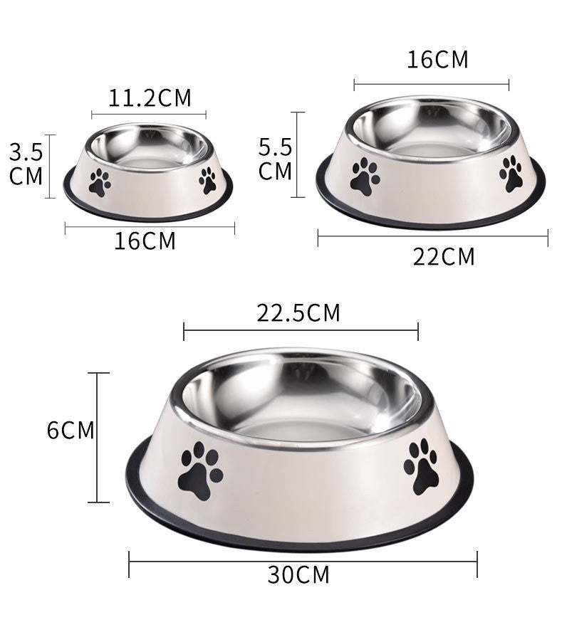 Comedero Antideslizante de Acero Inoxidable “Printy” – Estilo y Funcionalidad para Gatos