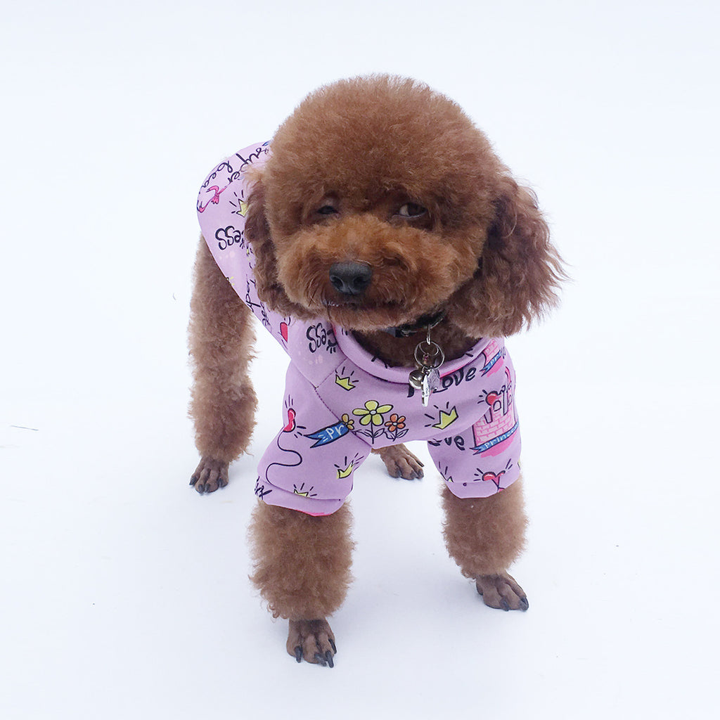 Sudadera con Capucha Estilo Princesa para Perros – Terciopelo Acolchado y Cálido para Otoño e Invierno