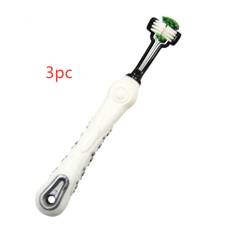 Cepillo Dental Trilateral para Perros – Limpieza Eficaz contra el Sarro y Mal Aliento