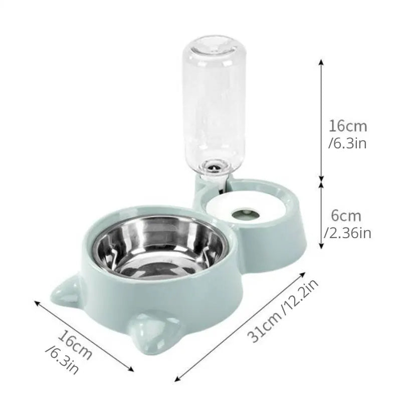 Dispenser Automático “Gravity Combo” – Comida y Agua por Gravedad para Gatos
