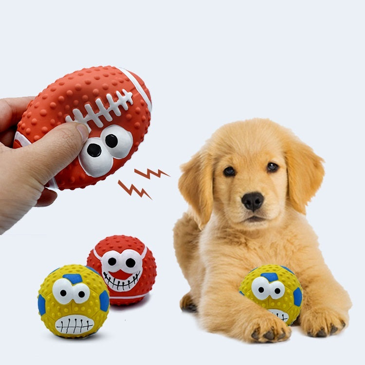 Mordedor “Fútbol Sonoro” de Látex – Resistente para Masticadores Activos y Juegos Interactivos