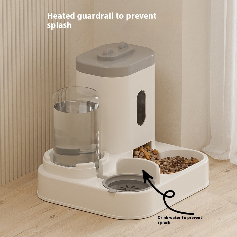 Dispensador Automático 2 en 1 de Comida y Agua para Perros – Antideslizante y con Botella Reemplazable