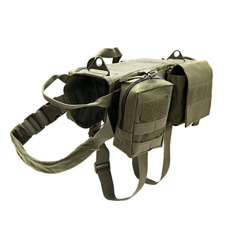 Arnés Táctico Militar para Perros con Sistema MOLLE – Resistente, Ajustable y Multifuncional