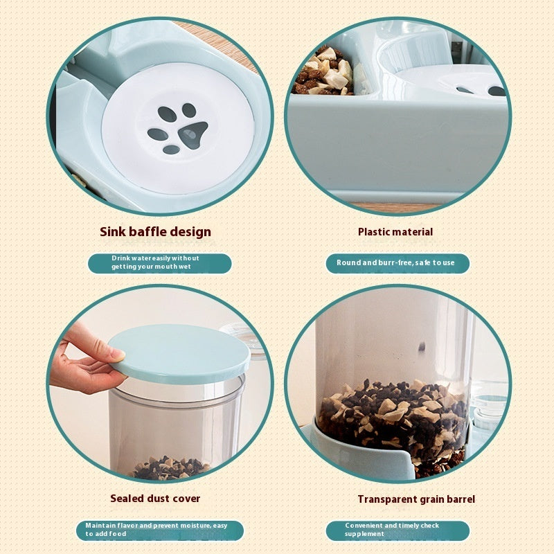 Dispensador Automático 2 en 1 “HydroMeal Duo” – Comida e Hidratación para Gatos