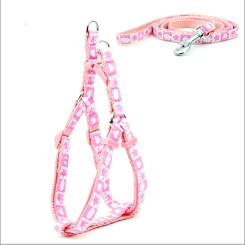 Set de Arnés y Correa con Estampado de Huesitos – Estilo y Comodidad para tu Perro